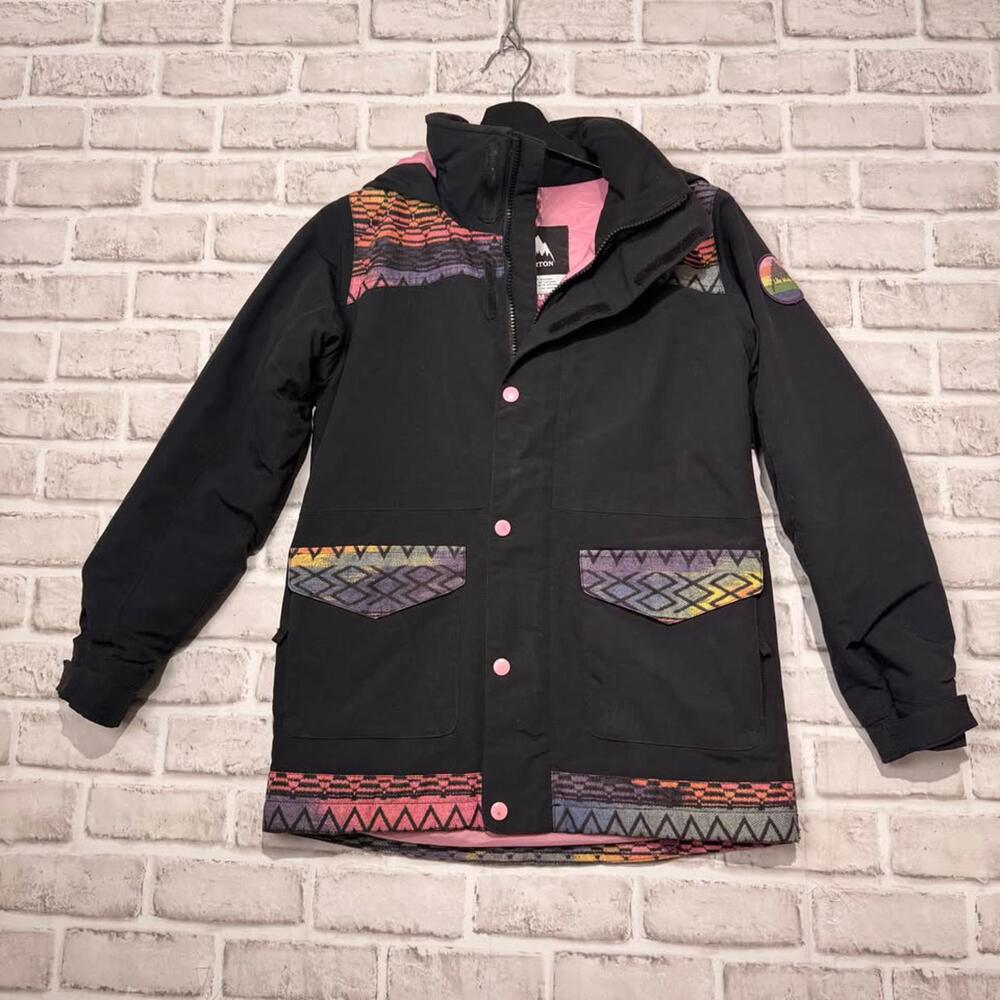 Burton Dryride Winter Jacket Room to Grow Black and Pink Kid's M (10/12)